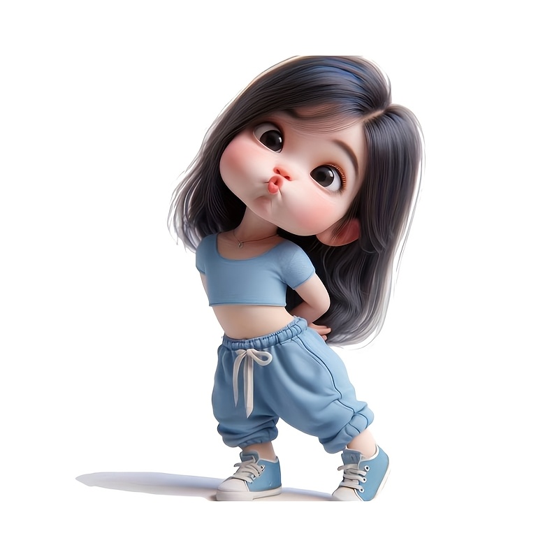 Laptop Accessories Girls - かわいい漫画の女の子防水ビニールステッカーユニバーサルデカール車のラップトップ水筒オートバイ DIY 装飾アクセサリー