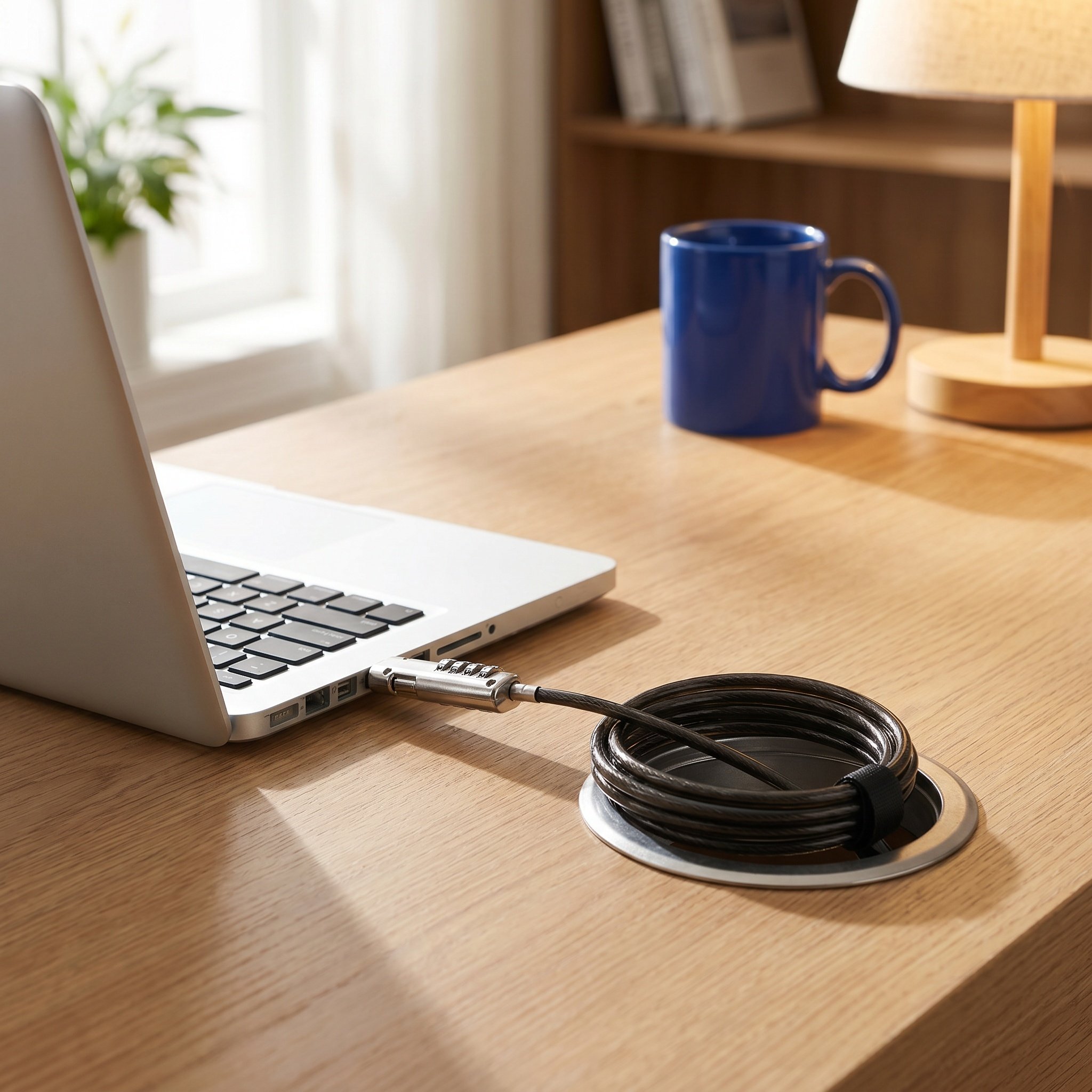 Laptop Lock Cable - ノートパソコン用数字パスワードロック ポータブル合金ケーブル フレキシブル360度回転 防盗ロック ノートパソコン用ロックケーブル