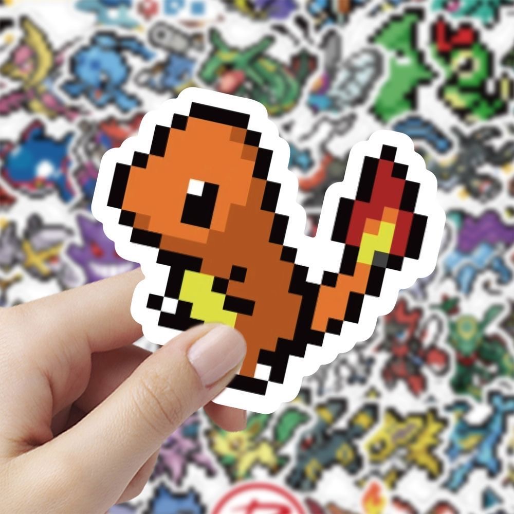 Laptop Accessories Case - 60枚入り ピクセルポケモンステッカー かわいいポケットモンスター 防水デカール ノートパソコン、携帯電話ケース、机、ノートのDIYデコレーション用