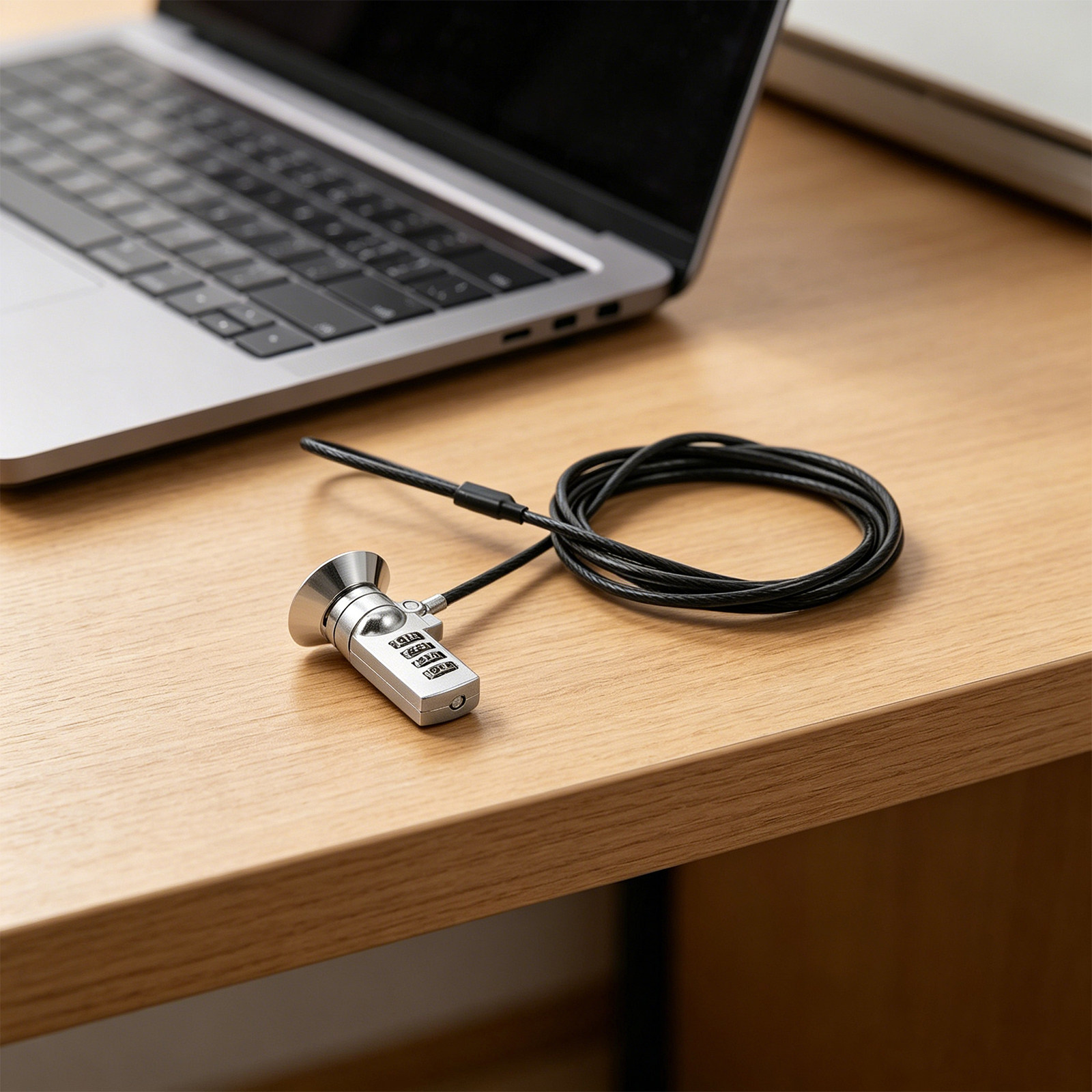 Laptop Lock Cable - 1セット：ノートパソコン用ロック、コンピューターケーブル、盗難防止セキュリティ、合金製、ハロウィン、クリスマス、新年、6フィート、再設定可能