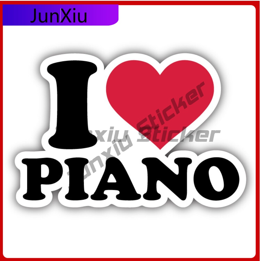 Laptop Accessories You Must Have - I Love Piano 新しい必須アイテム 傷つきにくいモダンな車用デカールアクセサリー 防水ビニール製