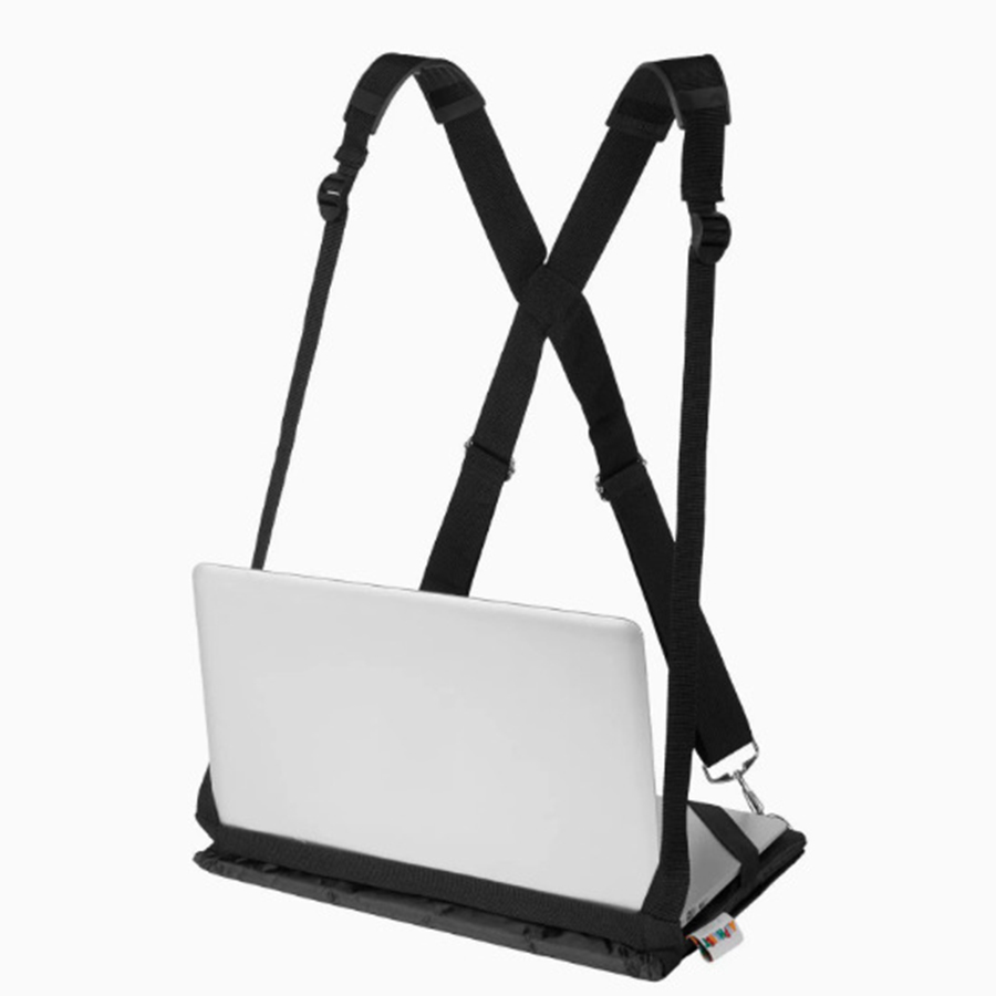 Laptop Accessories Organizer Bag - ウェアラブルラップトップバッグ ショルダーストラップと収納ポーチ付き ポータブルノートブックコンピューターケーブルオーガナイザー キャリーバッグ 旅行や仕事用