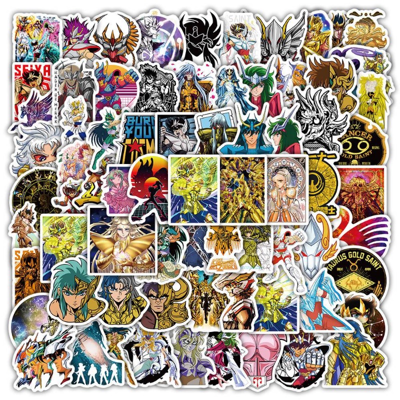 Laptop Editing Accessories - 101 個聖闘士星矢アニメステッカー漫画キャラクター DIY 自己粘着ステッカーラップトップデスク装飾デカール文具装飾