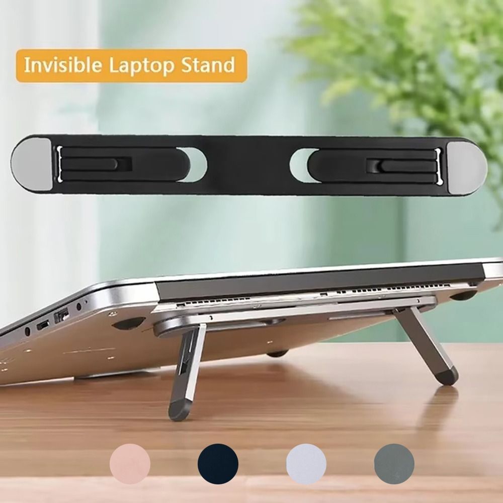 Laptop Cooling Pad - 新しい目立たないノートパソコンスタンド 折りたたみ式ユニバーサルノートパソコンスタンド 調節可能な人間工学に基づいたノートパソコン冷却パッドスタンド ホームオフィス用