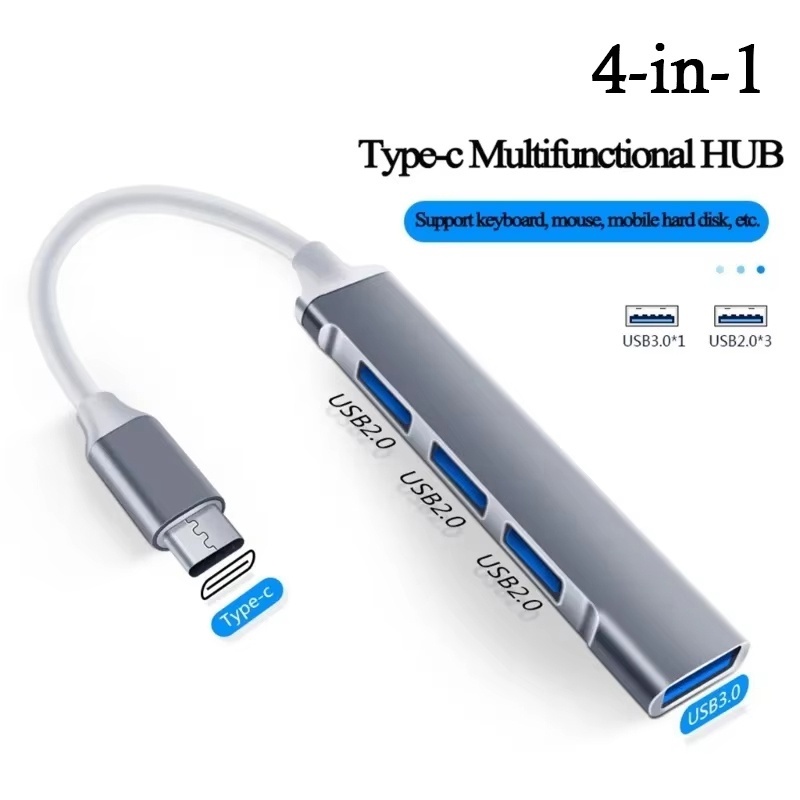 Laptop Accessories Usb - 4ポートマルチスプリッターUSB 3.0ハブ タイプCハブ タイプCドックアダプター OTG PC、ノートパソコン、Xiaomi、Huawei、Macbook用コンピューターアクセサリー