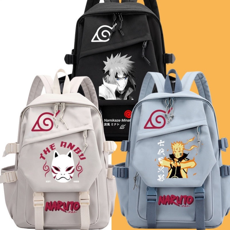 Laptop Editing Accessories - ナルトサスケカカシアニメバックパック男の子女の子学生用漫画ラップトップバッグ旅行アウトドアスクールバッグギフト