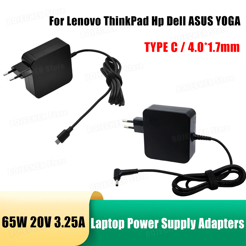 Laptop Accessories Dell - 65W 20V 3.25A タイプC 4.0*1.7mm ノートパソコン用電源アダプター