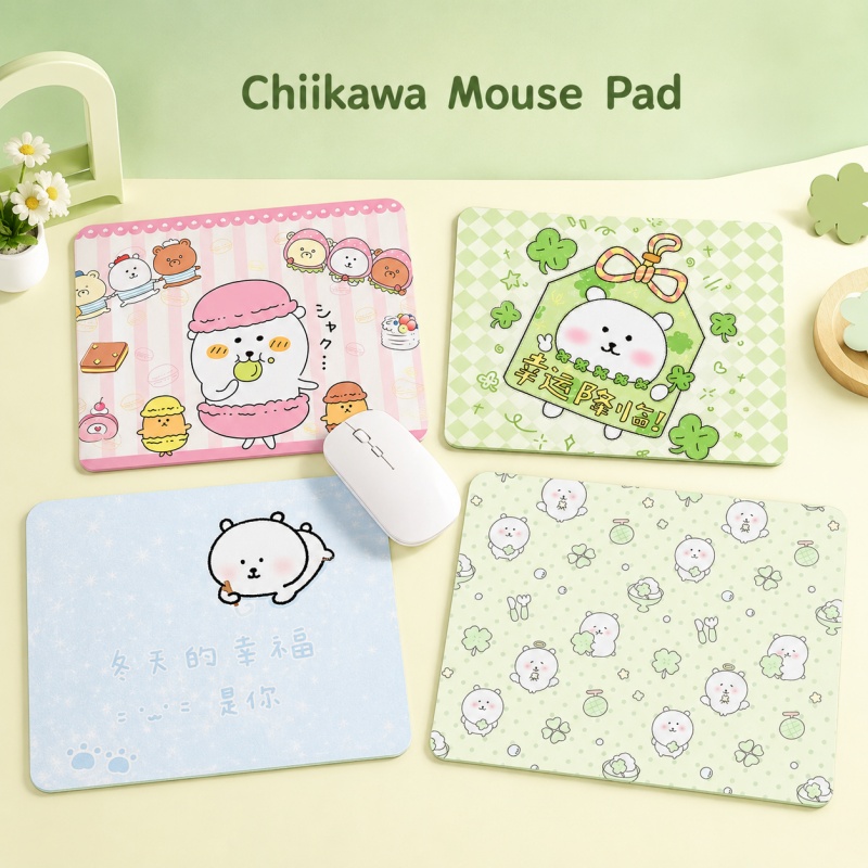 Laptop Editing Accessories - かわいいちいかわジョークベアマウスパッド中厚滑り止めデスクマットキーボードパッドラップトップコンピューターオフィス学生向け2026新作