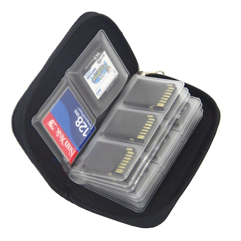 Laptop Accessories Organizer Bag - 22 in 1 ゲームメモリカード収納バッグキャリングケースホルダー CF/SD/Micro SD/SDHC/MS/DS