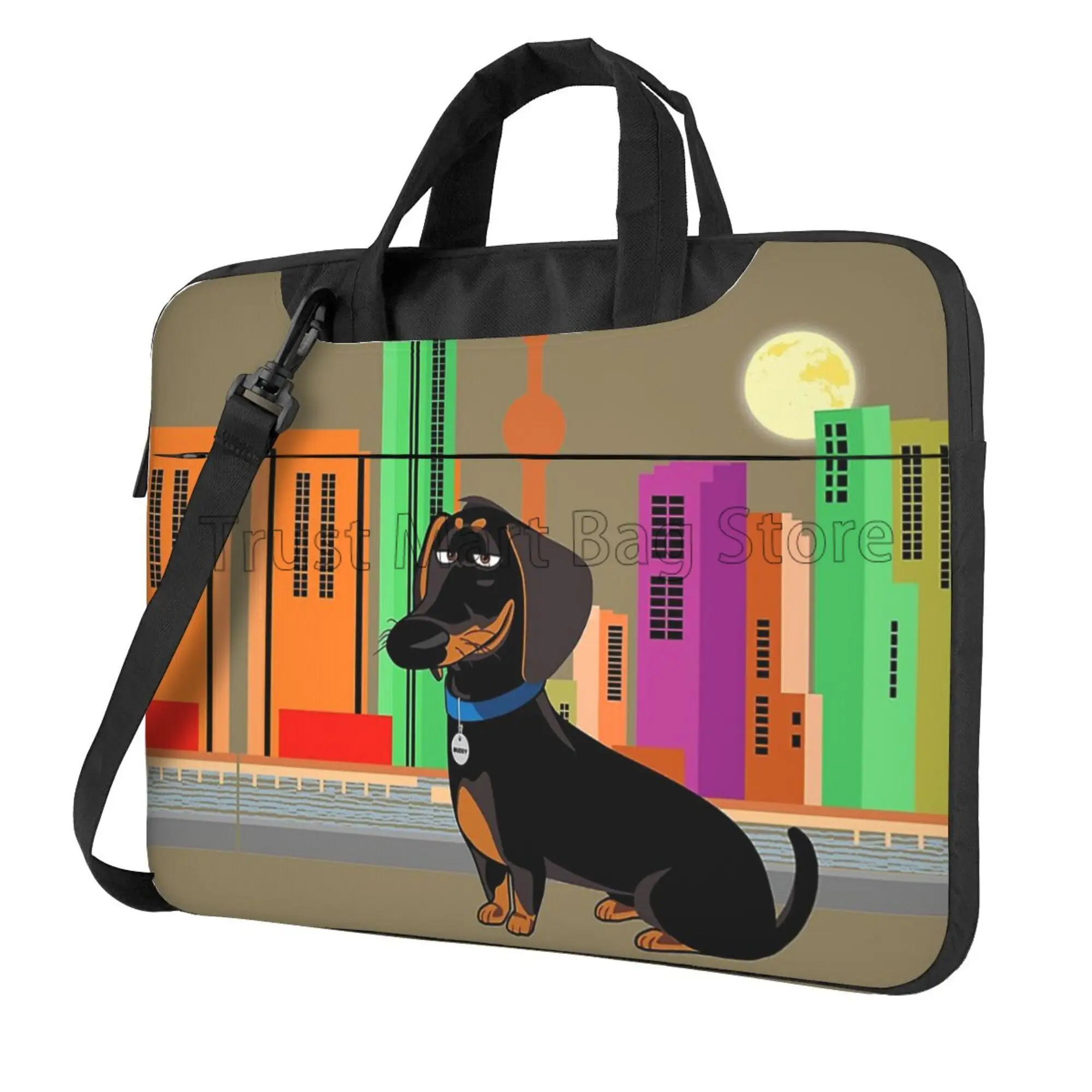 Dachshundプリントラップトップキャリングバッグ、かわ - Laptop Accessories Case のレビューと価格