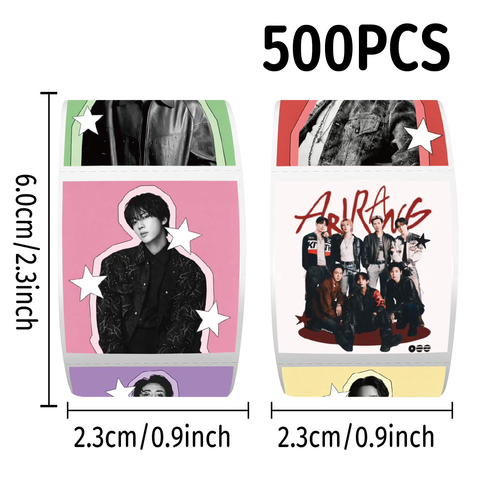 K-POP BTSスター装飾ステッカーロール 500枚 DI - Laptop Accessories Case のレビューと価格