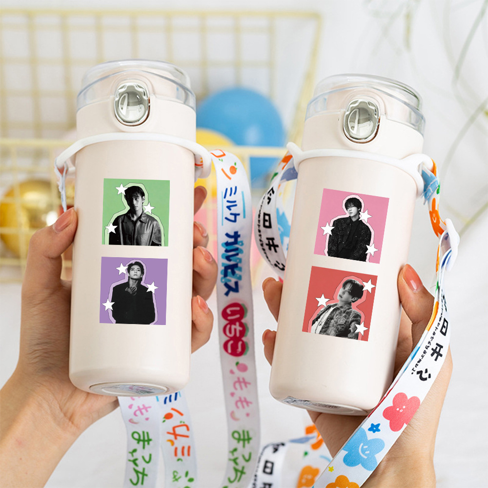 K-POP BTSスター装飾ステッカーロール 500枚 DI - Laptop Accessories Case のレビューと価格