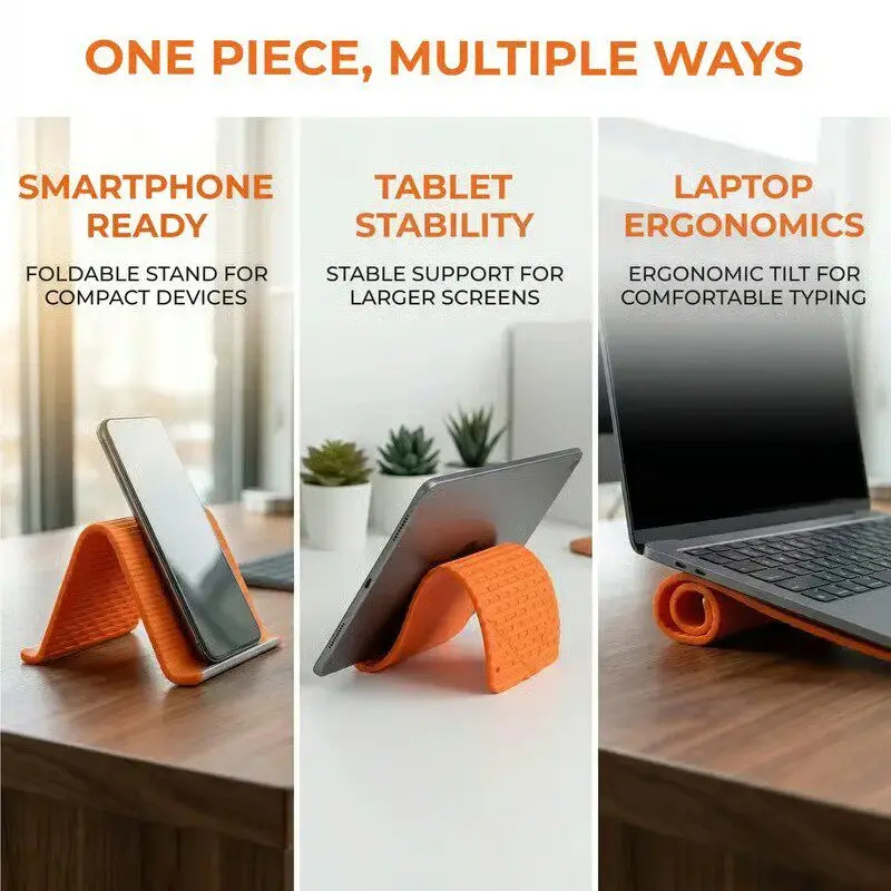 シリコーン折りたたみ式電話スタンドタブレットラップトップDI - Laptop Accessories のレビューと価格