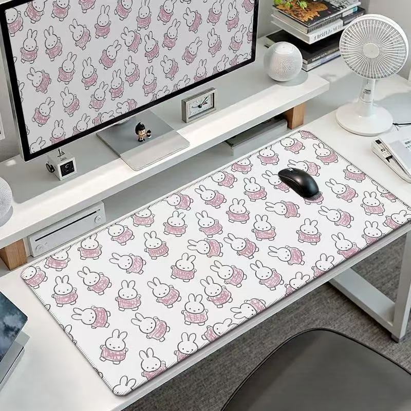 かわいいミッフィーうさぎの大型マウスパッド、カワイイバニーヘ - Laptop Accessories Girls のレビューと価格