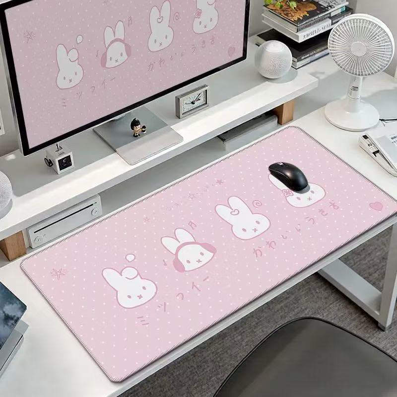 かわいいミッフィーうさぎの大型マウスパッド、カワイイバニーヘ - Laptop Accessories Girls のレビューと価格