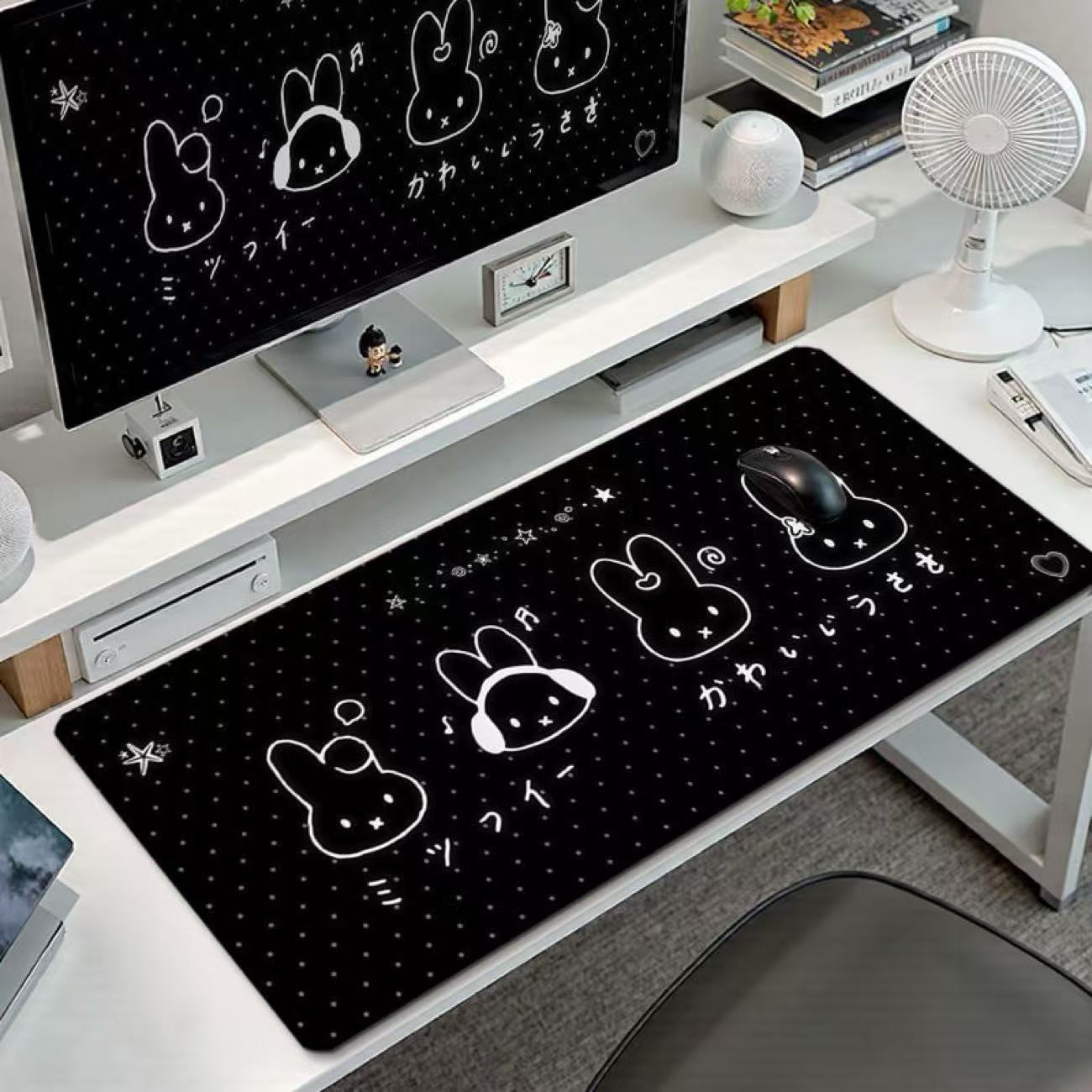 かわいいミッフィーうさぎの大型マウスパッド、カワイイバニーヘ - Laptop Accessories Girls のレビューと価格