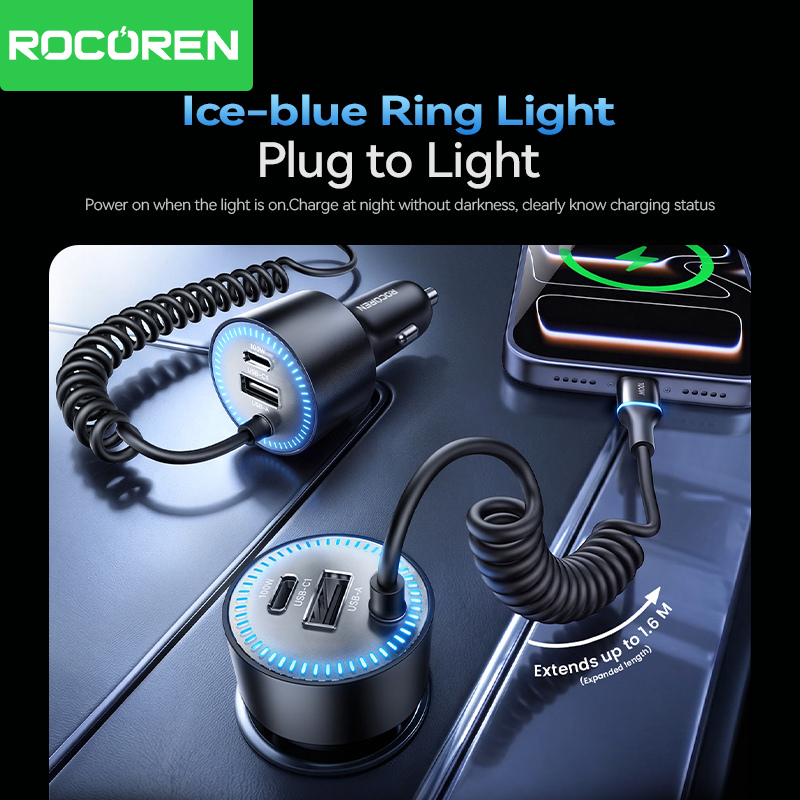 Rocoren 200W 車載充電器 急速充電 PD100W - Laptop Lock Cable のレビューと価格
