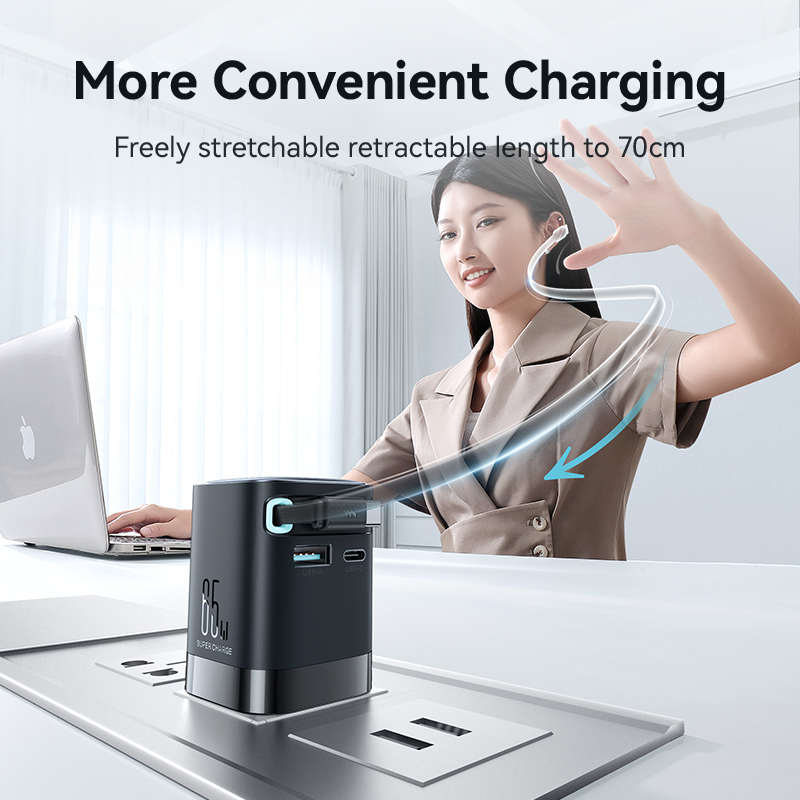 Joyroom-格納式Type-Cケーブル付きUSB充電器, - Laptop Lock Cable のレビューと価格