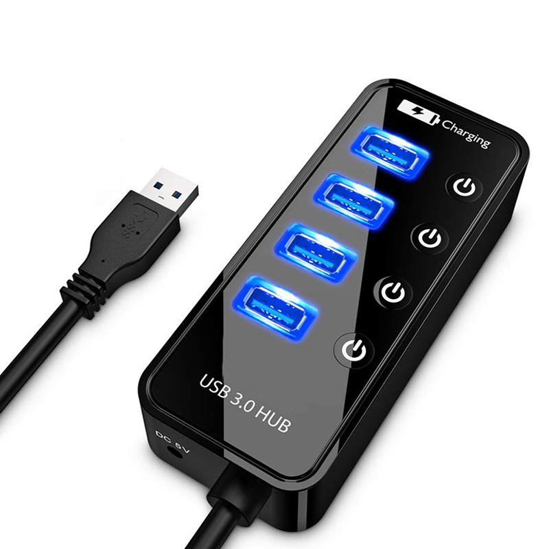 USB ハブ 3.0 4 7 ポートスマートフォン充電器マル - Laptop Lock Cable のレビューと価格