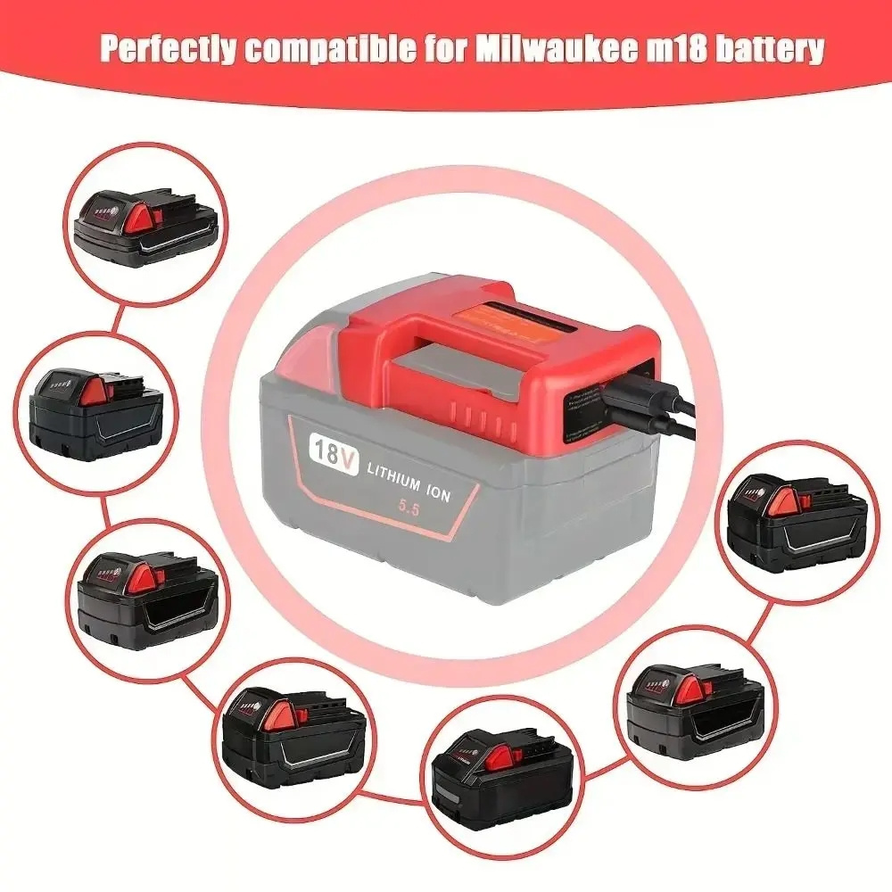 DeWalt 20V、Milwaukee 18Vリチウム電池 - Laptop Accessories Usb のレビューと価格
