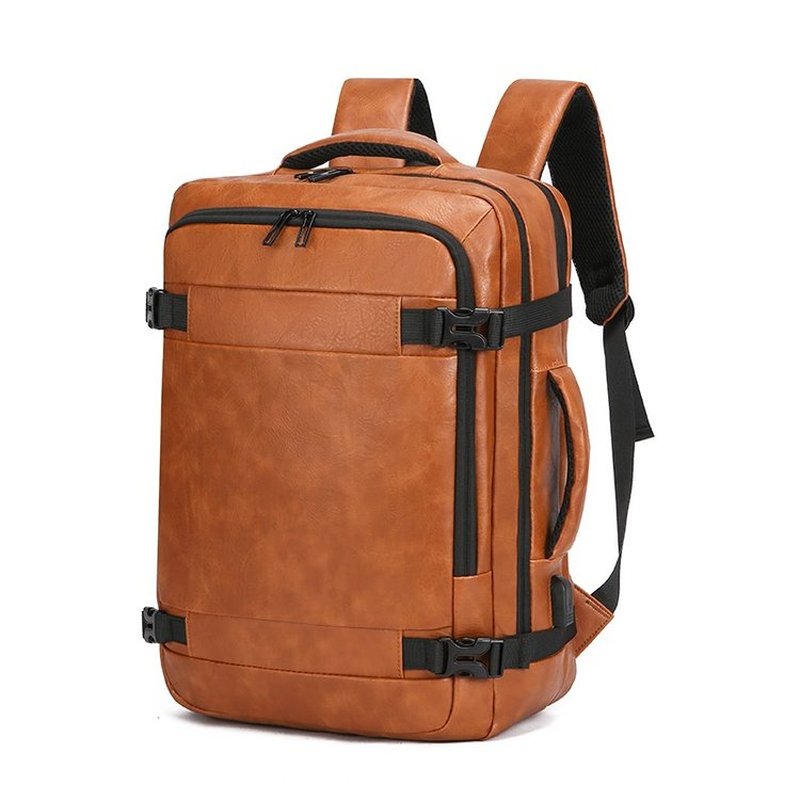 2027 新しい男性バックパック PU レザーバッグパック大 - Laptop Accessories Organizer Bag のレビューと価格