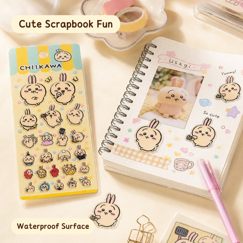 かわいいちいかわうさぎ3Dグルーステッカーデカールかわいいコ - Laptop Editing Accessories のレビューと価格