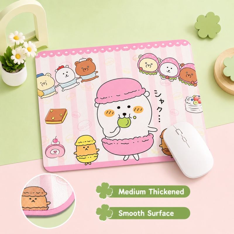 かわいいちいかわジョークベアマウスパッド中厚滑り止めデスクマ - Laptop Editing Accessories のレビューと価格