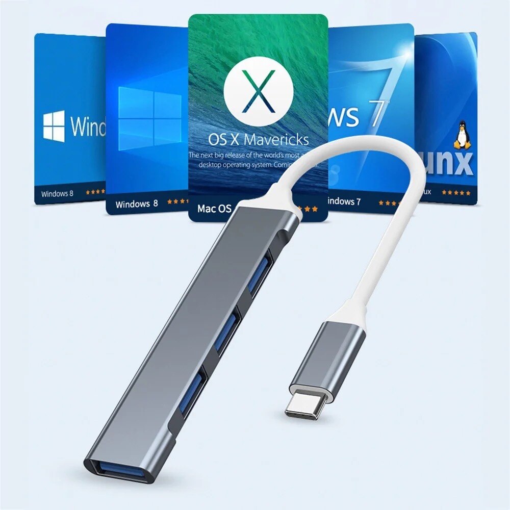 USB 3.0ハブ 4ポートUSBハブ 高速Type-Cスプ - Laptop Accessories Usb のレビューと価格