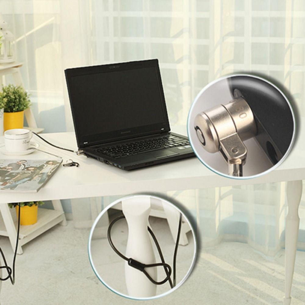 頑丈なスチール製ロック、ノートパソコン用ケーブルロック、T溝 - Laptop Lock Cable のレビューと価格