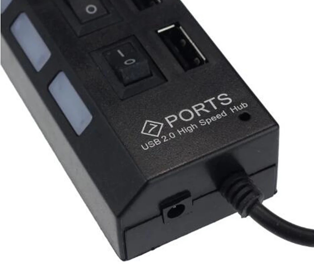 7 ポート USB 2.0 ハブスプリッターラップトップコン - Laptop Accessories Usb のレビューと価格